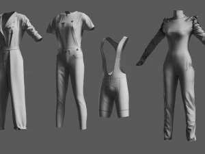 Basemesh Bodysuit Collection 3D Model