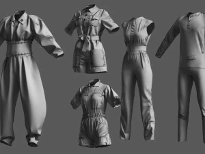 Basemesh Bodysuit Collection 3D Model