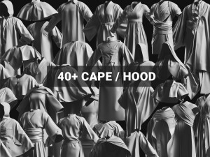 Basemesh Cape Hood Collection 3D 모델