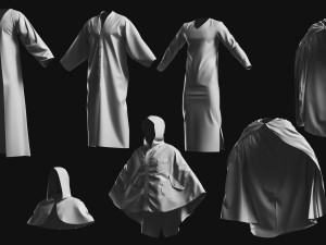 Basemesh Cape Hood Collection 3D 모델