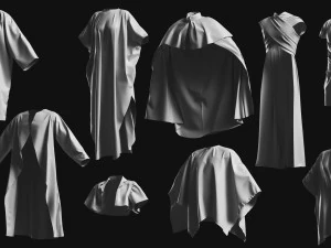 Basemesh Cape Hood Collection 3D Model