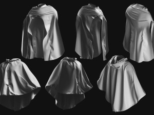 Basemesh Cape Hood Collection 3D 모델