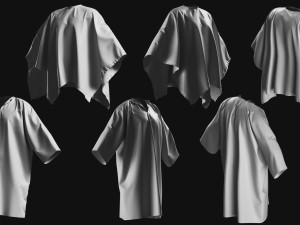 Basemesh Cape Hood Collection 3D 모델