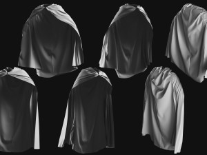 Basemesh Cape Hood Collection 3D 모델