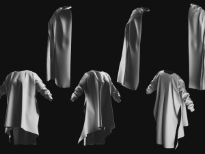 Basemesh Cape Hood Collection 3D 모델
