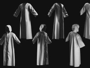 Basemesh Cape Hood Collection 3D 모델
