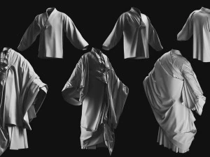 Basemesh Cape Hood Collection 3D Model