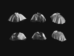 Basemesh Cape Hood Collection 3D Model
