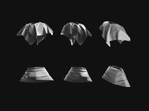 Basemesh Cape Hood Collection 3D Model