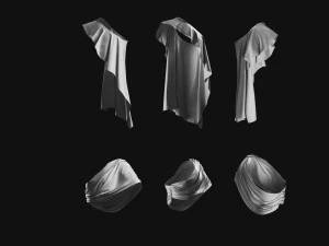 Basemesh Cape Hood Collection 3D Model
