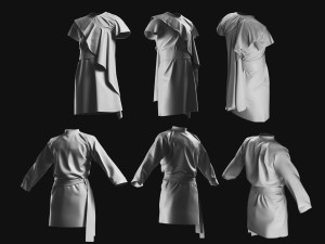 Basemesh Cape Hood Collection 3D 모델