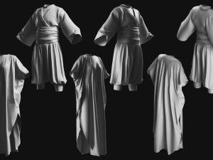 Basemesh Cape Hood Collection 3D 모델