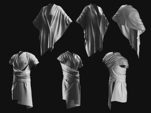 Basemesh Cape Hood Collection 3D Model