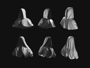 Basemesh Cape Hood Collection 3D Model