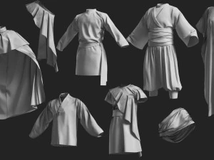 Basemesh Cape Hood Collection 3D Model
