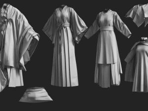 Basemesh Cape Hood Collection 3D Model