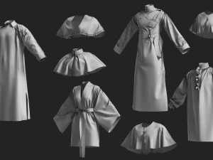Basemesh Cape Hood Collection 3D Model