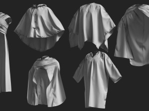 Basemesh Cape Hood Collection 3D 모델