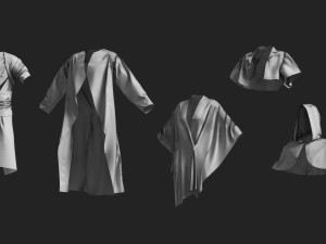 Basemesh Cape Hood Collection 3D 모델