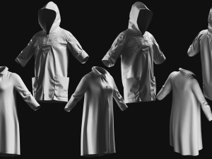 Basemesh Cape Hood Collection Modello 3D