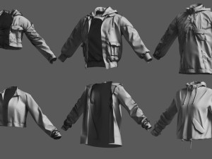 Basemesh Cape Hood Collection Modello 3D