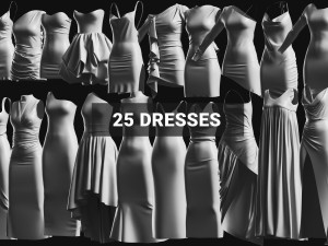 Basemesh Dress Collection v1 3D 모델