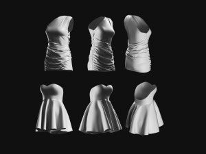Basemesh Dress Collection v1 Model 3D