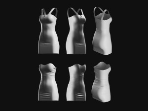 Basemesh Dress Collection v1 Model 3D