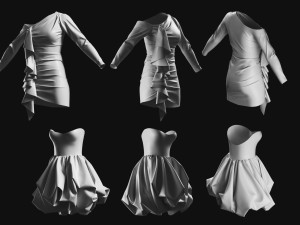 Basemesh Dress Collection v1 Model 3D