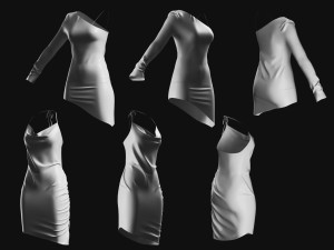 Basemesh Dress Collection v1 Model 3D