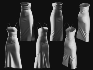Basemesh Dress Collection v1 Model 3D