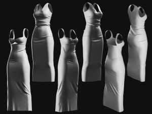Basemesh Dress Collection v1 Model 3D