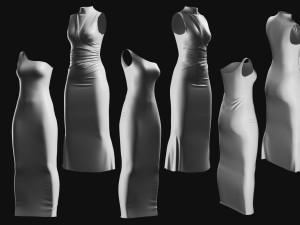 Basemesh Dress Collection v1 Model 3D