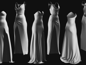 Basemesh Dress Collection v1 Model 3D