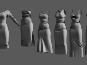 Basemesh Dress Collection v1 Model 3D