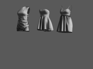 Basemesh Dress Collection v1 Model 3D