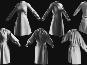 Basemesh Dress Collection v2 3D Model