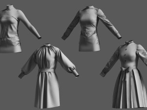 Basemesh Dress Collection v2 3D Model