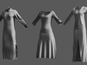 Basemesh Dress Collection v2 3D Model