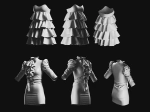 Basemesh Dress Collection v3 3D Model
