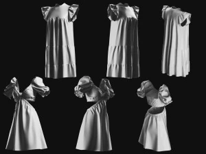 Basemesh Dress Collection v3 3D Model