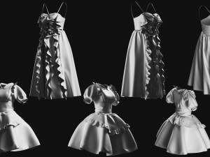 Basemesh Dress Collection v3 3D 模型