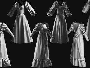 Basemesh Dress Collection v3 3D Model
