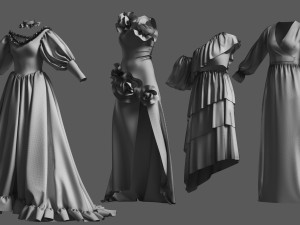 Basemesh Dress Collection v3 3D 模型