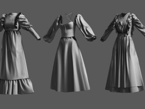 Basemesh Dress Collection v3 3D 模型