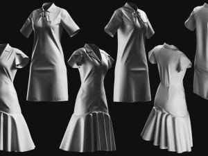 Basemesh Dress Collection v4 3D Model