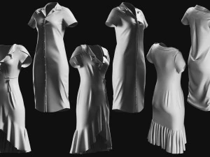Basemesh Dress Collection v4 3D Model