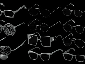 Basemesh Eyeglasses Collection Modèle 3D
