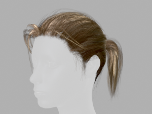 Realtime Hair Ponytail 3D-Modell