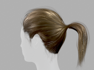 Realtime Hair Ponytail 3D-Modell